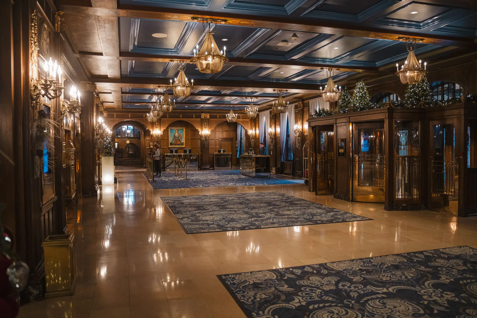 Sophisticated hotel lobby in Quebec City representing editorial quality