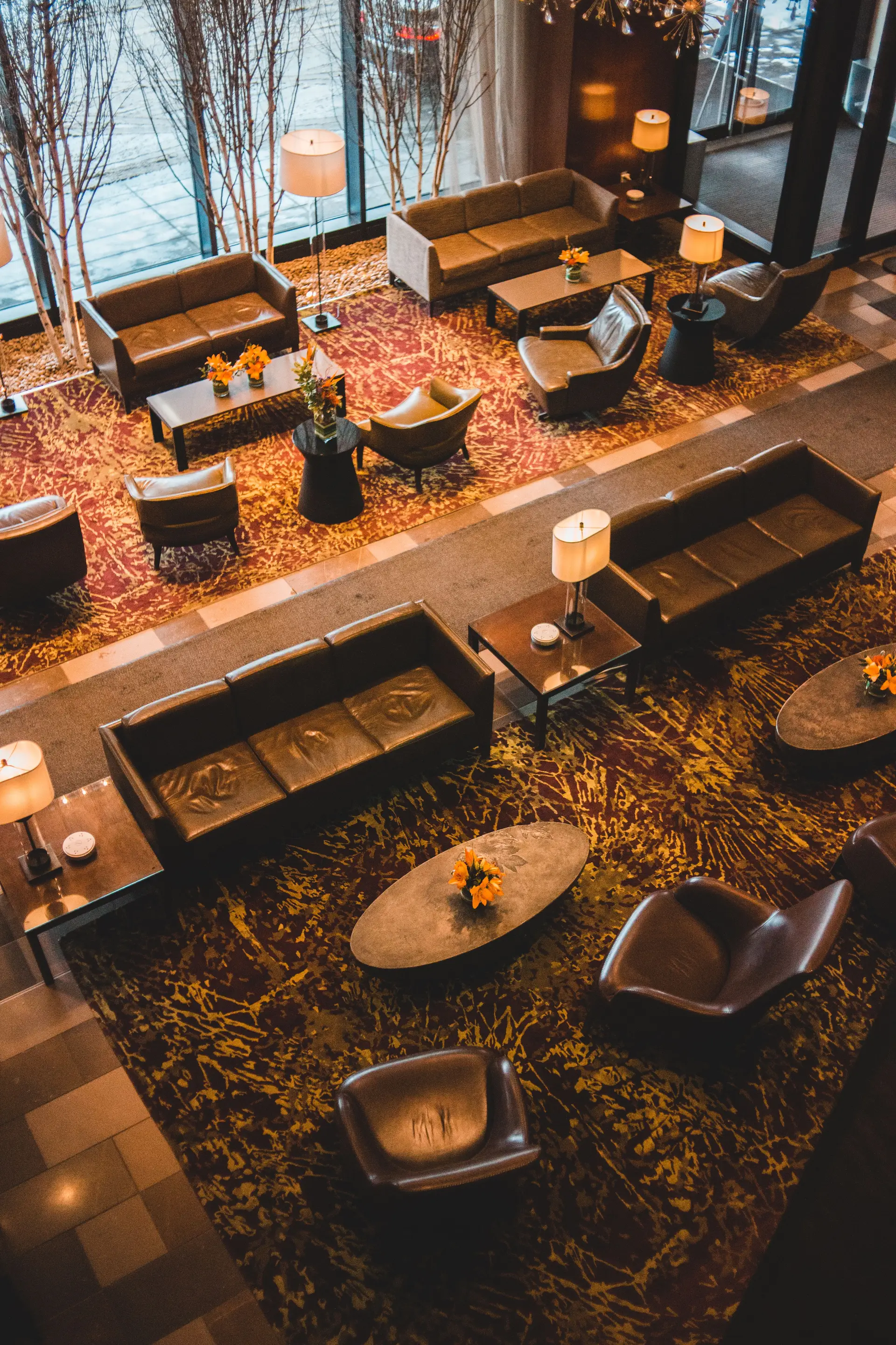 Modern hotel reception area
